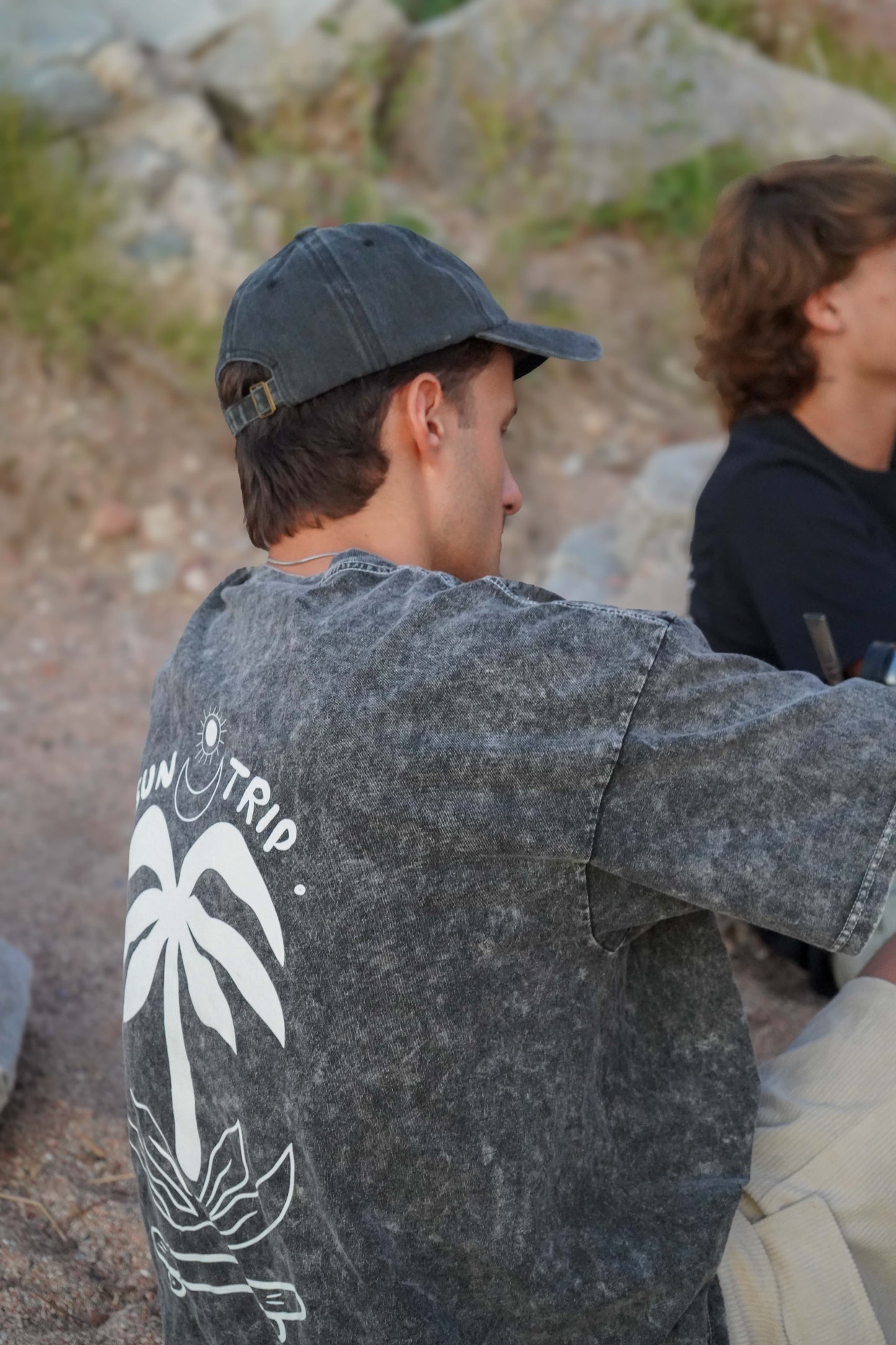 Remera Palma Gris Lavado