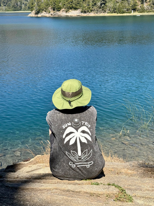 Remera Palma Gris Lavado