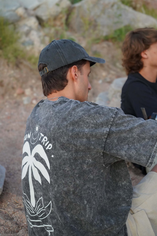 Remera Palma Gris Lavado